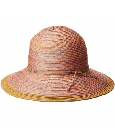 Sun Hats Women's 4-Inch Mixed Braid Sun Brim Hat - Rust - CC126AOR2GF $34.44