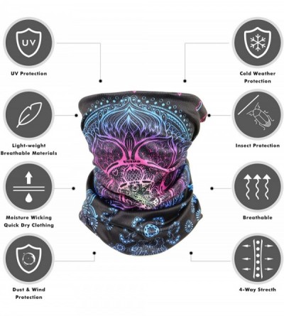 Balaclavas Balaclava Neck Gaiters Face Scarf Unisex Headwear Stretchy Bandana Dust Scarf Headbands - Mandala - C3198SLKI24 $9.13