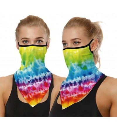 Balaclavas Face Scarf Bandana Ear Loops Face Rave Balaclava Men Women Neck Gaiters for Dust Wind Motorcycle Mask - CA198SSX7L...