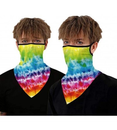 Balaclavas Face Scarf Bandana Ear Loops Face Rave Balaclava Men Women Neck Gaiters for Dust Wind Motorcycle Mask - CA198SSX7L...