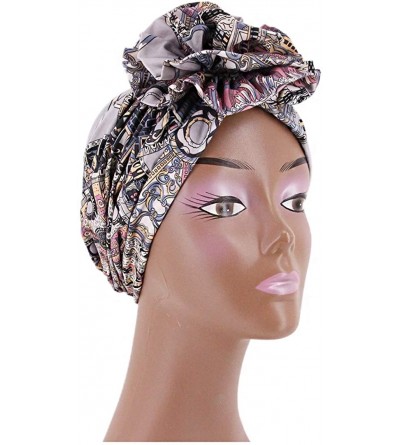 Skullies & Beanies African Printing Turban Cap Hairwrap Headwear Sleep Chemo Bonnet Hat Beanie for Women - Style 2 - CX199448...