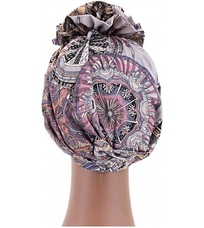 Skullies & Beanies African Printing Turban Cap Hairwrap Headwear Sleep Chemo Bonnet Hat Beanie for Women - Style 2 - CX199448...
