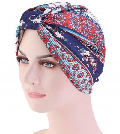 Skullies & Beanies Cotton Turbans Satin Liner Double-Layered Beanie Chemo Cap Sleep Bonnet - Red - CO18RWXY2CS $11.72