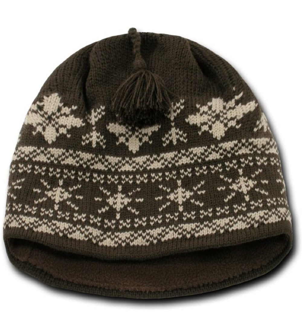 Skullies & Beanies Nordic Beanies (One Size- Brown) - CB112UIYNN7 $11.34