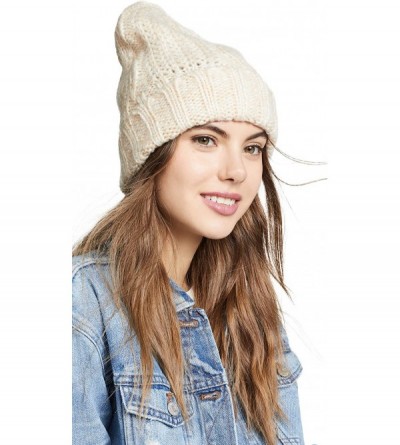 Skullies & Beanies Women's Harlow Cable Knit Beanie - Ivory - C218OZCKKHX $11.25