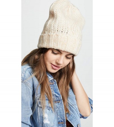 Skullies & Beanies Women's Harlow Cable Knit Beanie - Ivory - C218OZCKKHX $11.25