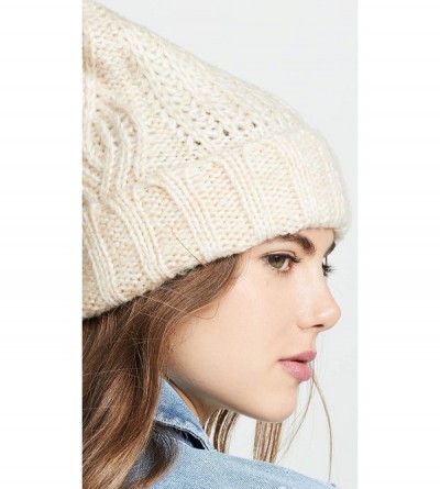 Skullies & Beanies Women's Harlow Cable Knit Beanie - Ivory - C218OZCKKHX $11.25