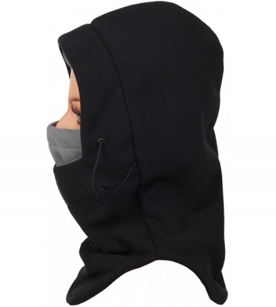 Balaclavas Warm Fleece Balaclava Ski Bike Full Face Mask Neck Warmer Winter Sports Cap - Black Grey2 - C41299W6U69 $13.00