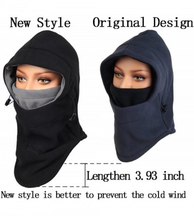 Balaclavas Warm Fleece Balaclava Ski Bike Full Face Mask Neck Warmer Winter Sports Cap - Black Grey2 - C41299W6U69 $13.00