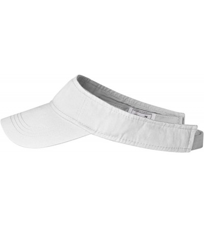 Visors Solid Low Profile Twill Visor (White) (ONE) - CU11M9BRC6P $6.88