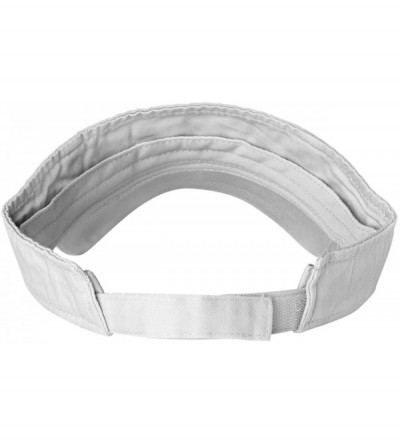 Visors Solid Low Profile Twill Visor (White) (ONE) - CU11M9BRC6P $6.88