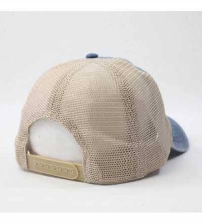 Baseball Caps Vintage Washed Cotton Soft Mesh Adjustable Baseball Cap - Navy/Navy/Khaki - CL12H3N27M7 $11.98