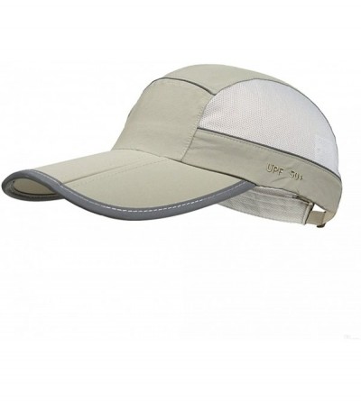Sun Hats Unstructured UV Baseball Cap with Reflective Tape 22-24.4in - Light Gray - CO12HEQR4IF $13.01