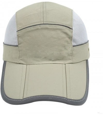 Sun Hats Unstructured UV Baseball Cap with Reflective Tape 22-24.4in - Light Gray - CO12HEQR4IF $13.01