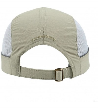 Sun Hats Unstructured UV Baseball Cap with Reflective Tape 22-24.4in - Light Gray - CO12HEQR4IF $13.01