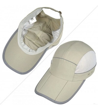 Sun Hats Unstructured UV Baseball Cap with Reflective Tape 22-24.4in - Light Gray - CO12HEQR4IF $13.01