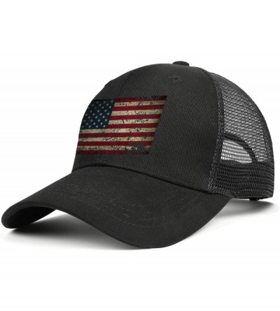 Baseball Caps Unisex Duck Tongue Hat Oklahoma Flag Adjustable Dad Sandwich Mesh Cap - 4th of July - CX18UKIRNLL $24.47