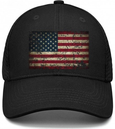Baseball Caps Unisex Duck Tongue Hat Oklahoma Flag Adjustable Dad Sandwich Mesh Cap - 4th of July - CX18UKIRNLL $24.47