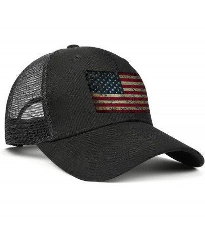 Baseball Caps Unisex Duck Tongue Hat Oklahoma Flag Adjustable Dad Sandwich Mesh Cap - 4th of July - CX18UKIRNLL $24.47