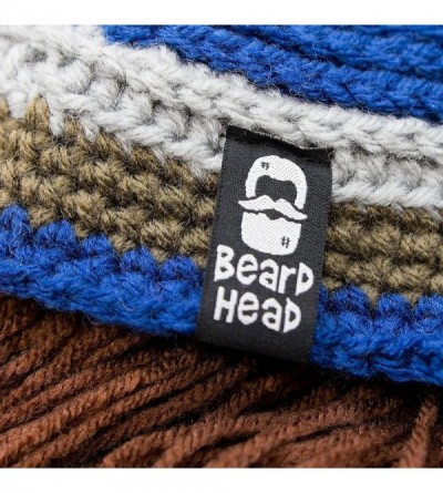 Skullies & Beanies The Original Barbarian Hearth Knit Beard Hat - Brown - CG12IQ8FMLB $28.64