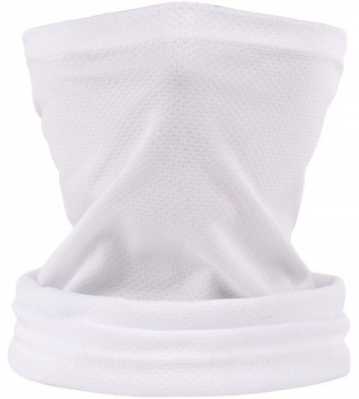 Balaclavas Sun UV Neck Gaiter Face Scarf Balaclava Mouth Bandanas for Men Women for Sports - Mesh_white - CB1999K93RH $13.91