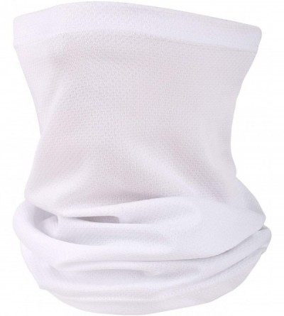 Balaclavas Sun UV Neck Gaiter Face Scarf Balaclava Mouth Bandanas for Men Women for Sports - Mesh_white - CB1999K93RH $13.91