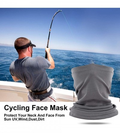 Balaclavas Sun UV Neck Gaiter Face Scarf Balaclava Mouth Bandanas for Men Women for Sports - Mesh_white - CB1999K93RH $13.91