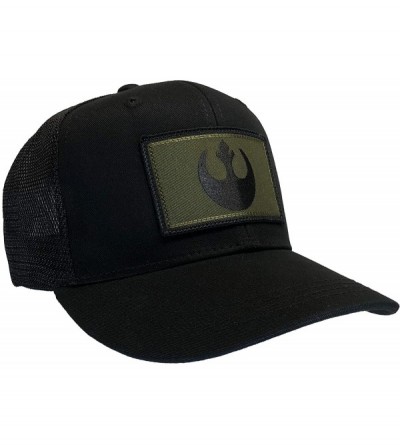 Baseball Caps Star Wars Rebel hat Black MESH BACK TRUCKER OD Emblem - CL18H8E0KNO $25.54