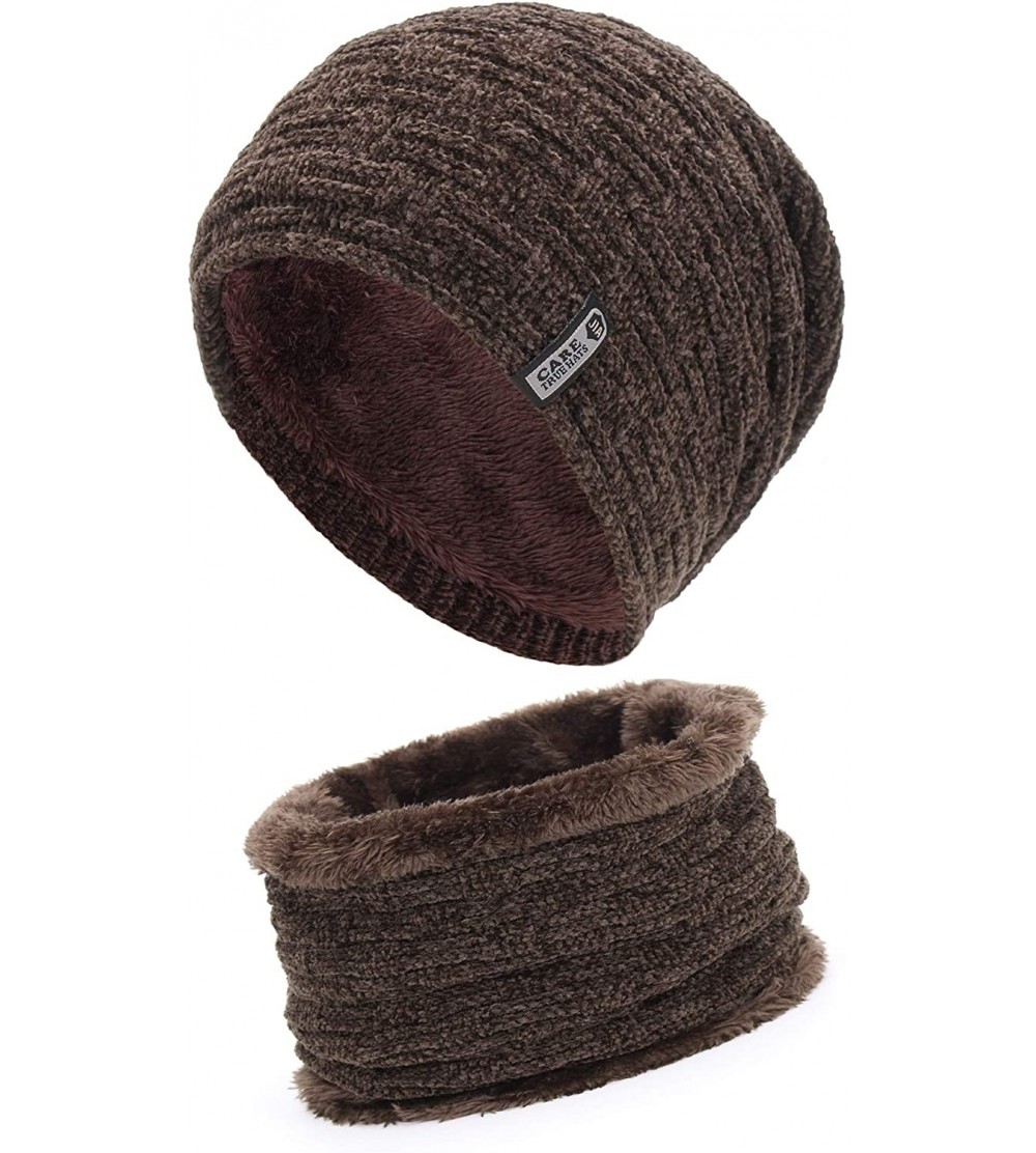 Skullies & Beanies Winter Beanie Oversized Slouchy Fleece - Xne Coffee Hat&scarf Set - CE18ZDRD3SH $10.08