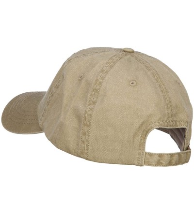 Baseball Caps Big Size Washed Pigment Dyed Cap - Khaki - CC18437N9U8 $28.81