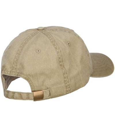 Baseball Caps Big Size Washed Pigment Dyed Cap - Khaki - CC18437N9U8 $28.81