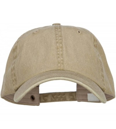 Baseball Caps Big Size Washed Pigment Dyed Cap - Khaki - CC18437N9U8 $28.81