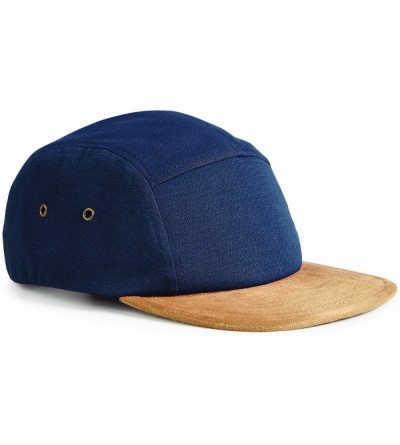 Baseball Caps Suede Peak 5 Panel Baseball Cap - Black - CE11JQZ93V9 $9.81