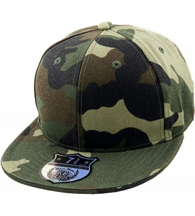 Baseball Caps The Real Original Fitted Flat-Bill Hats True-Fit - 09. Woodland Camouflage - CV11JEIBSKR $12.95