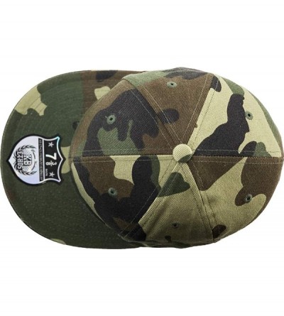 Baseball Caps The Real Original Fitted Flat-Bill Hats True-Fit - 09. Woodland Camouflage - CV11JEIBSKR $12.95