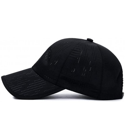 Baseball Caps Plain Breathable Quick Drying Baseball Cap Mesh Sun Hat for Baseball Golf Fishing Outdoor Hats - White - CY18U6...