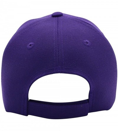 Baseball Caps Classic Baseball Hat Custom A to Z Initial Team Letter- Purple Cap White Black - Letter I - CW18NXZ4GGZ $22.91