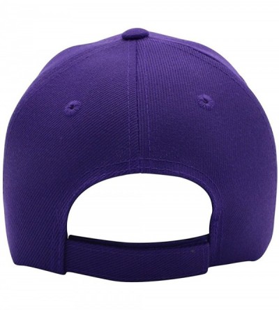 Baseball Caps Classic Baseball Hat Custom A to Z Initial Team Letter- Purple Cap White Black - Letter I - CW18NXZ4GGZ $9.10