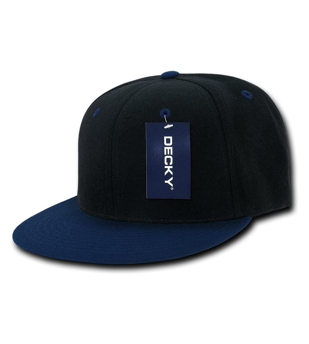 Baseball Caps Men's Flat - Black/Navy - CP1199Q97IJ $7.78