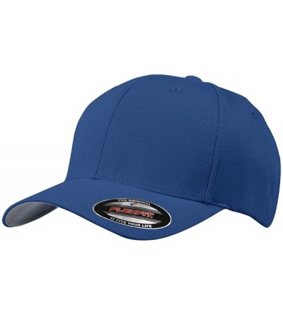 Visors Custom Hat 6277 and 6477 Flexfit caps Embroidered. Place Your Own Logo or Design - Royal - C118G9QUA3G $25.05