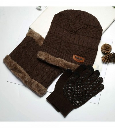 Skullies & Beanies Winter Slouchy Beanie Fleece - C-brown - CR18AG0CA7C $12.44