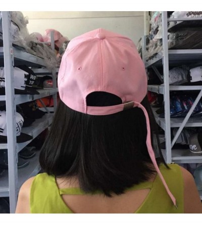 Baseball Caps Women's Iron Ring Pin Retro Baseball Cap Trucker Hat - 5 Needle Pink - C9186NA3SST $14.00