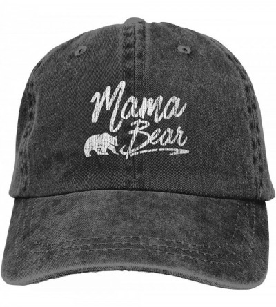 Baseball Caps Unisex Mama Bear Denim Hat Adjustable Washed Dyed Cotton Dad Baseball Caps - Print Logo Black 2 - CP18QL0LC27 $...