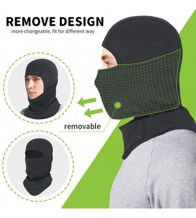 Balaclavas Balaclava Ski Face Mask Face Cover for Cold Windproof Skiing Motorcycle Cycling - A-black 1 - CT19324HCO4 $14.36