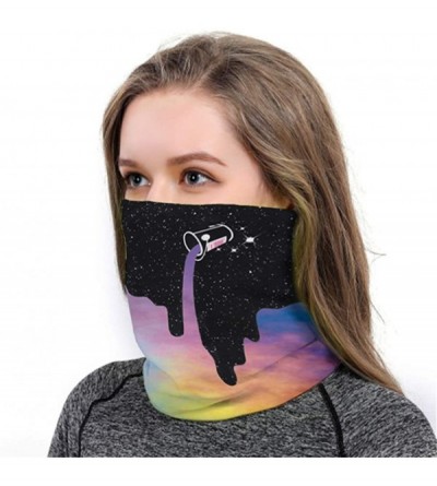 Balaclavas Balaclava Bandana Face Mask for Women Men Neck Gaiter Head Wrap Scarf Sun Dust Wind Headwear - Colorful Milk - CW1...