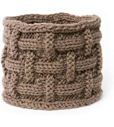 Cold Weather Headbands Women's Chunky Cable Knitted Turban Headband Ear Warmer Head Wrap - 7 Brown - CL186W4QK5W $28.32