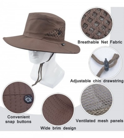 Sun Hats Packable Perfect Fishing Gardening - Brown - C818D6E7TR2 $13.33