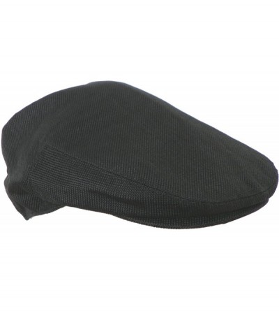Newsboy Caps Summer Ivy Scally Driver Cap Polyester Flat Hat Driver - Black - CZ11ZH4H8Y7 $25.81