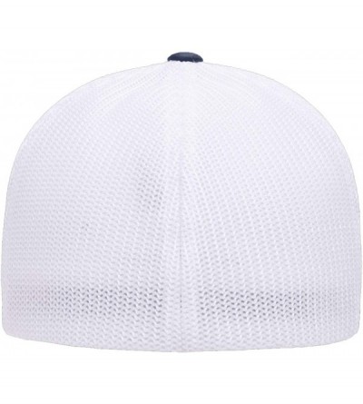 Baseball Caps The Original Flexfit Yupoong Mesh Trucker Hat Cap & 2-Tone - Navy/White - C611LP4RF9L $15.69