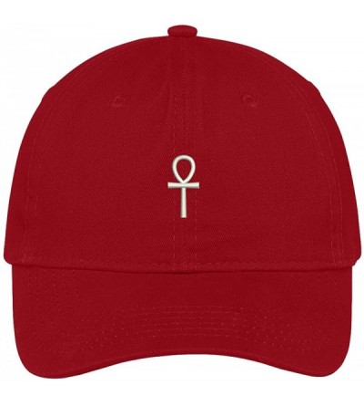 Baseball Caps Ancient Egypt Cross Embroidered 100% Quality Brushed Cotton Baseball Cap - Red - CA17YDUDL8Z $33.44
